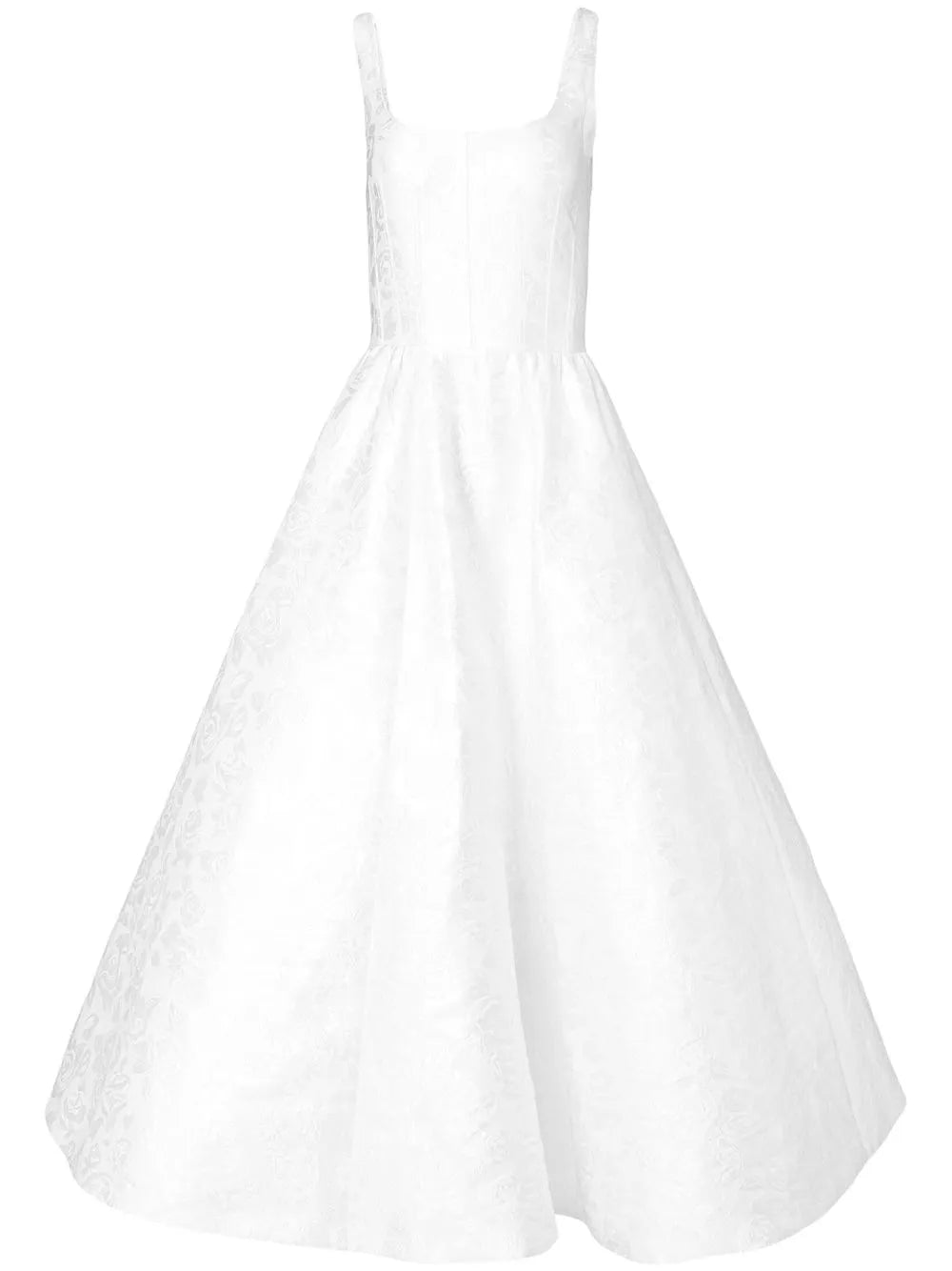 Patterned-Jacquard Midi-Dress