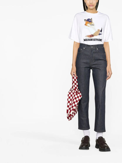 Straight-Leg Cropped Jeans