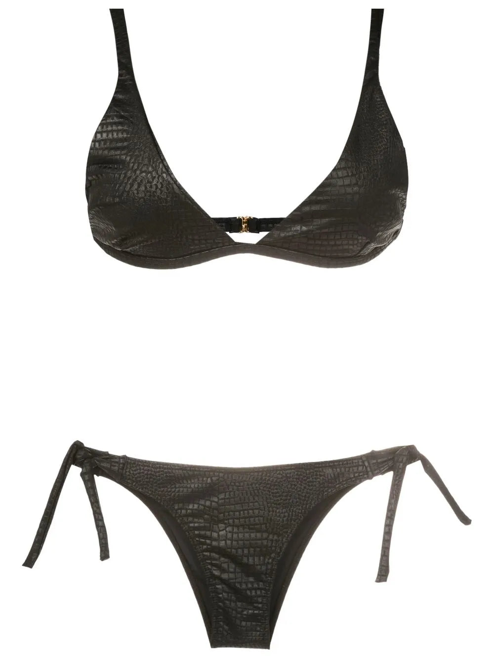 Crocodile-Embossed Pattern Bikini