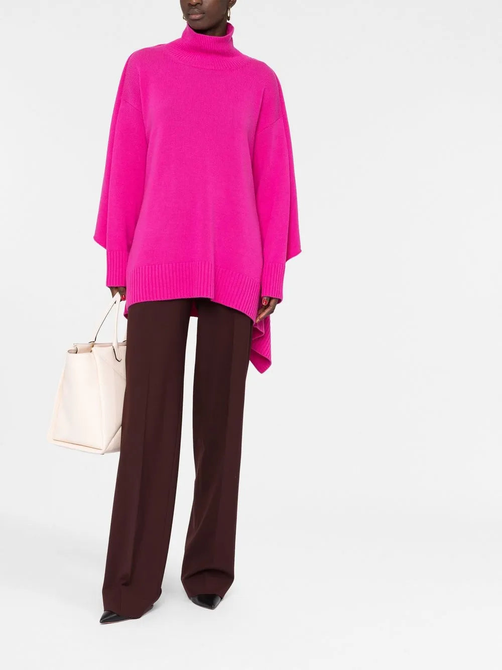 Draped Roll-Neck Jumper