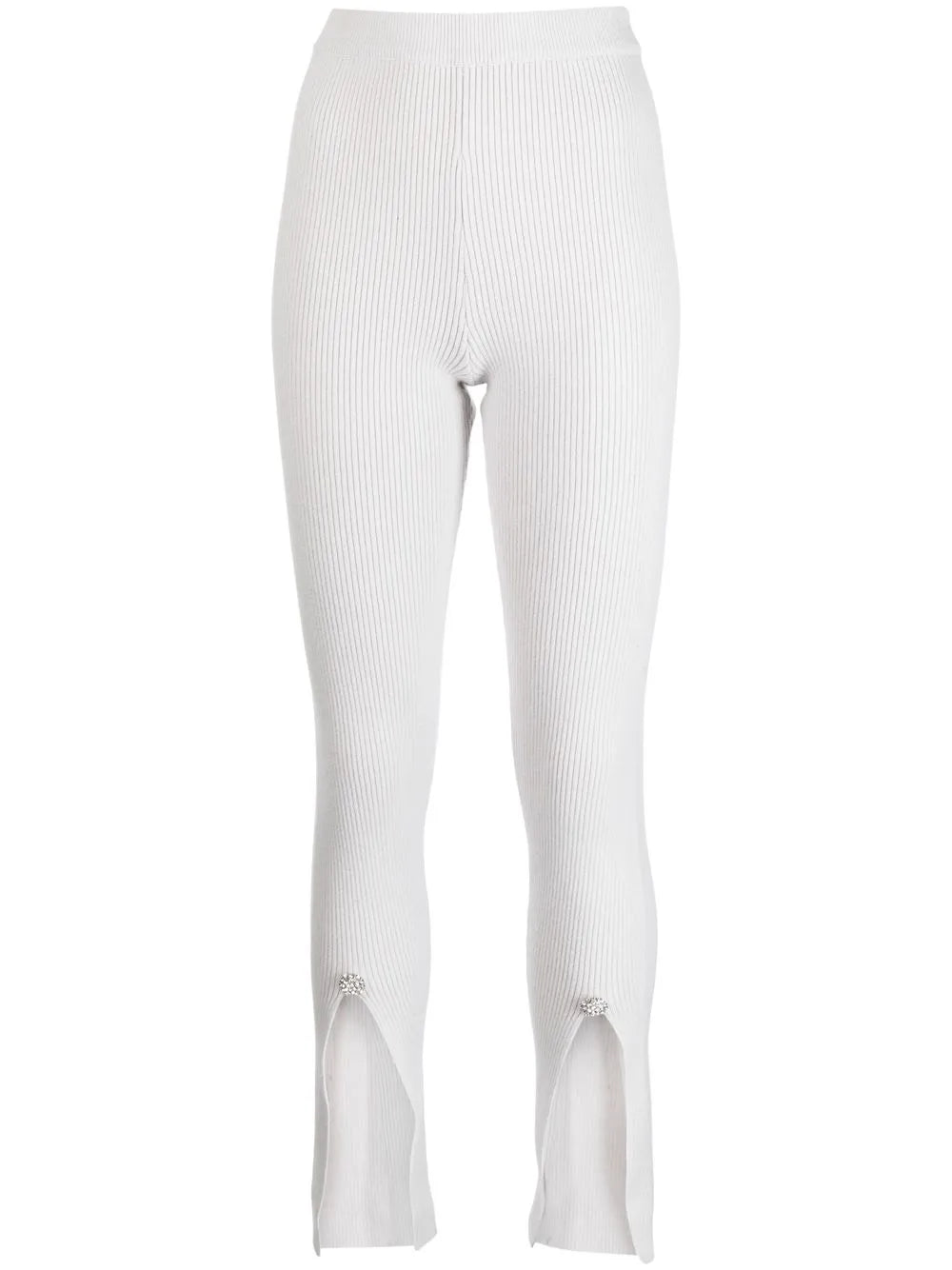 Slit-Detail Knitted Leggings
