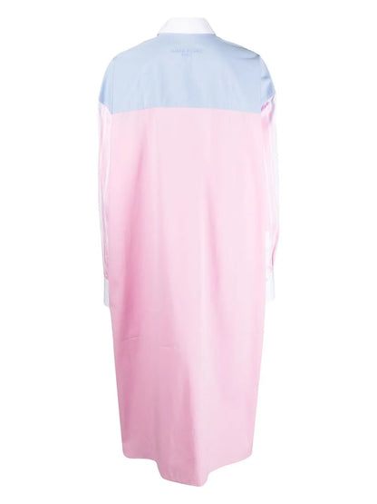 Colour-Block Cotton Shirt Dress
