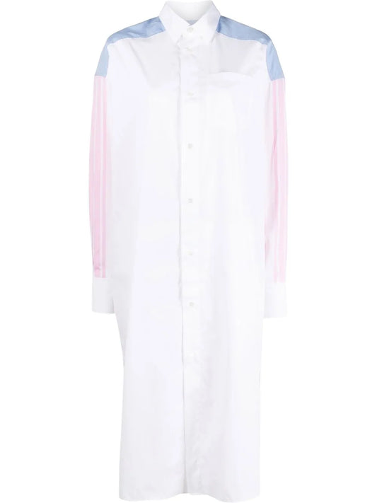 Colour-Block Cotton Shirt Dress