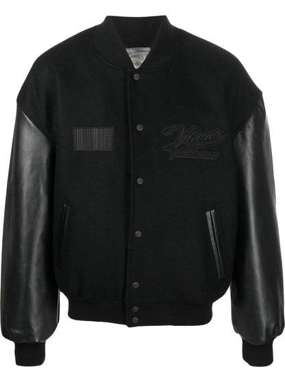 Logo-Patch Long-Sleeve Bomber Jacket