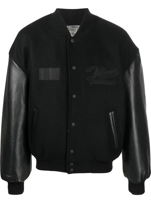 Logo-Patch Long-Sleeve Bomber Jacket