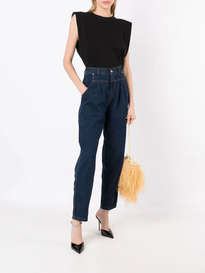 High-Rise Slim-Cut Jeans