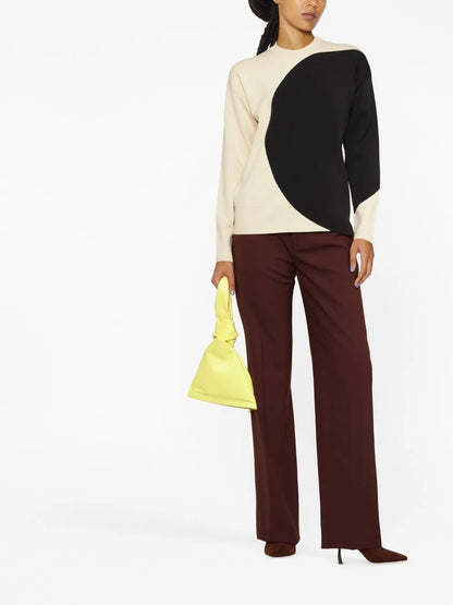 Two-Tone Crew-Neck Jumper