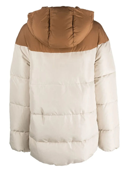 Two-Tone Padded Hooded Jacket