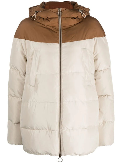 Two-Tone Padded Hooded Jacket