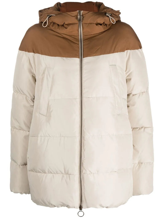 Two-Tone Padded Hooded Jacket