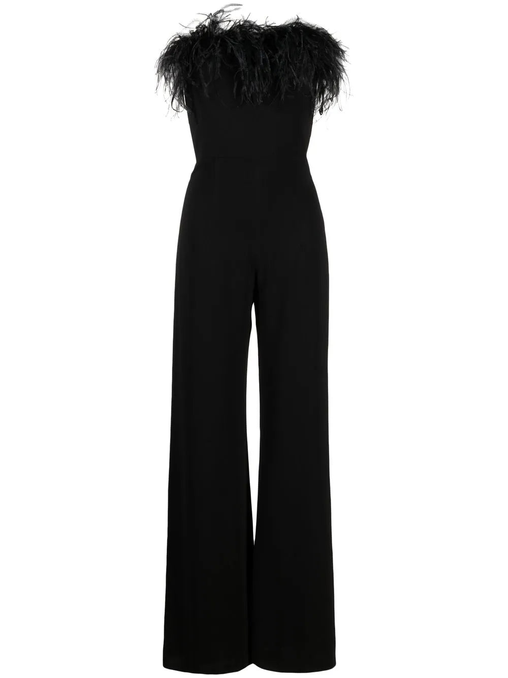 Taree Feather-Trim Jumpsuit