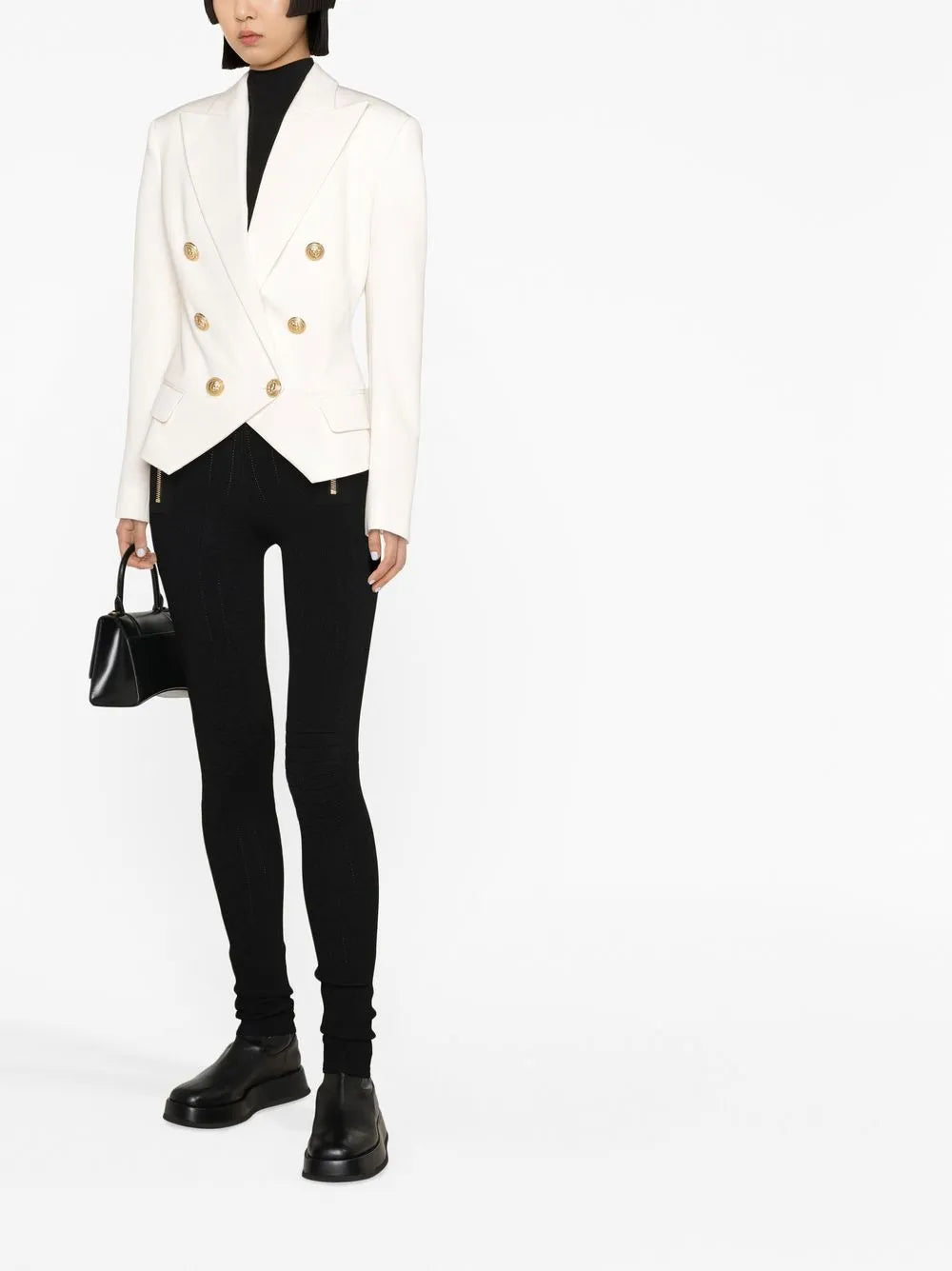 Panelled Slim-Cut Leggings