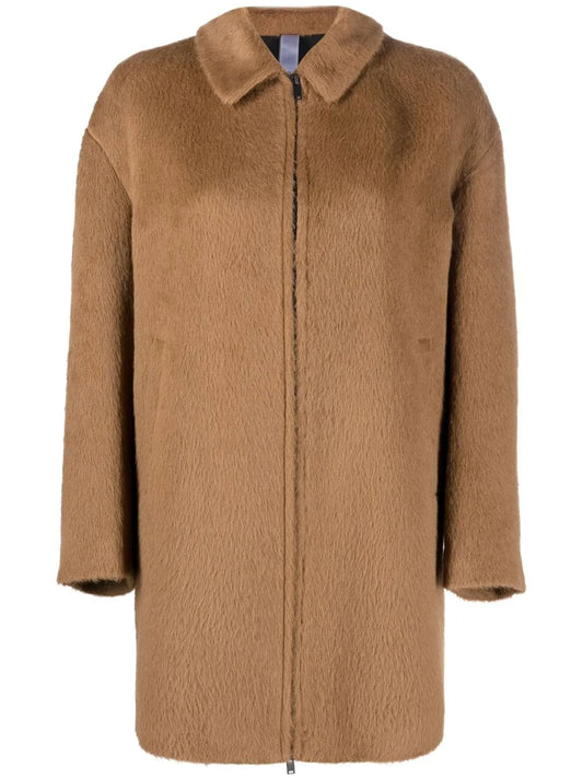 Zip-Up Collared Coat