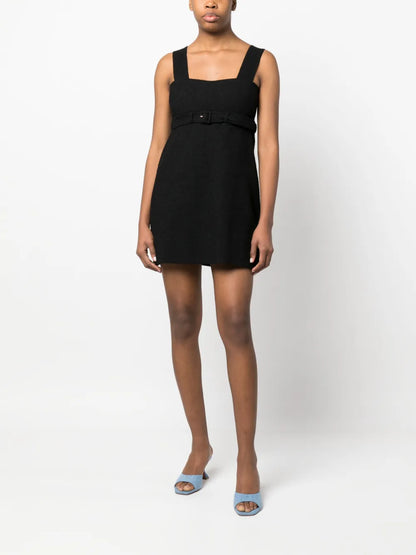 Corsage Belted Mini Dress