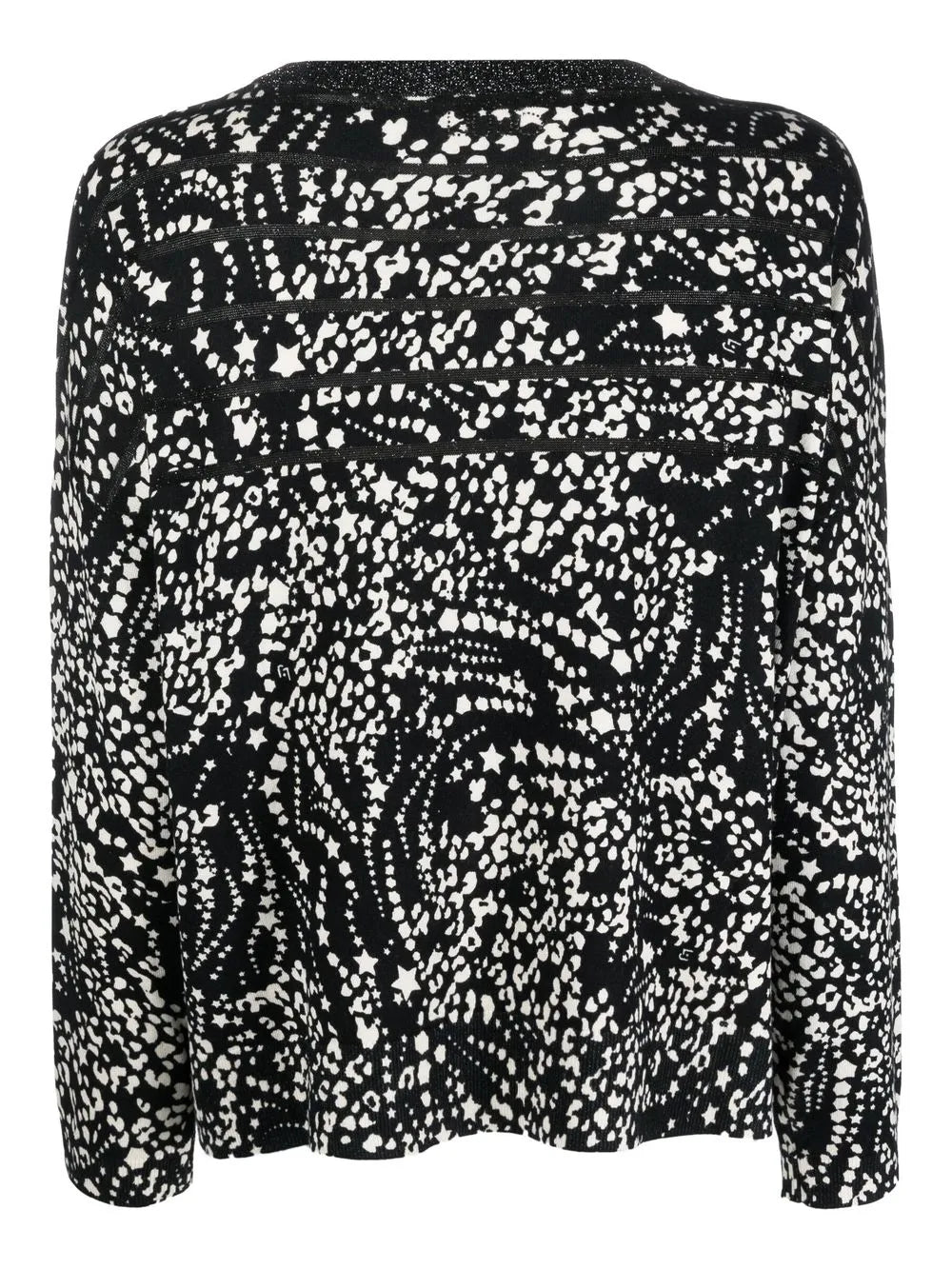 Star-Print Lurex-Detail Jumper