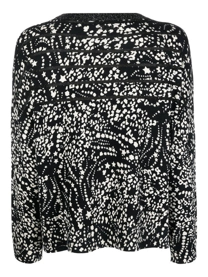 Star-Print Lurex-Detail Jumper