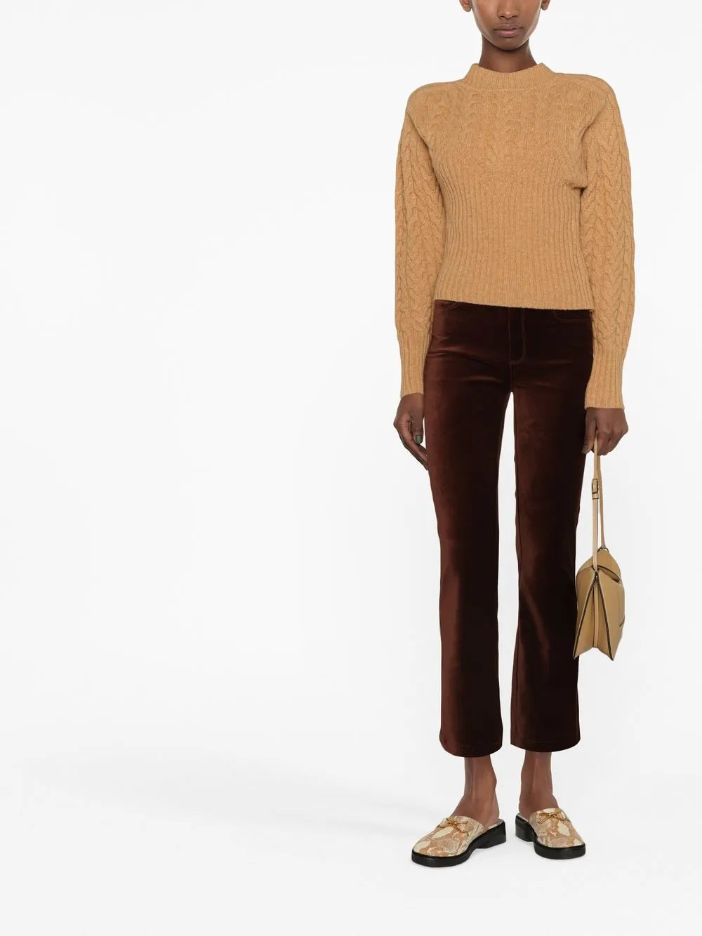 Flared Cropped Trousers