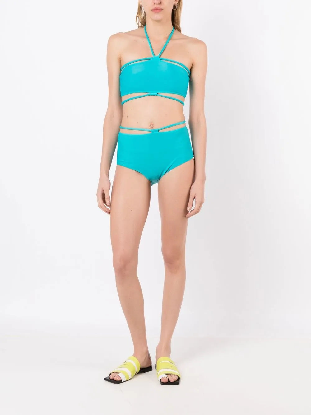 String-Detail High-Rise Bikini Briefs