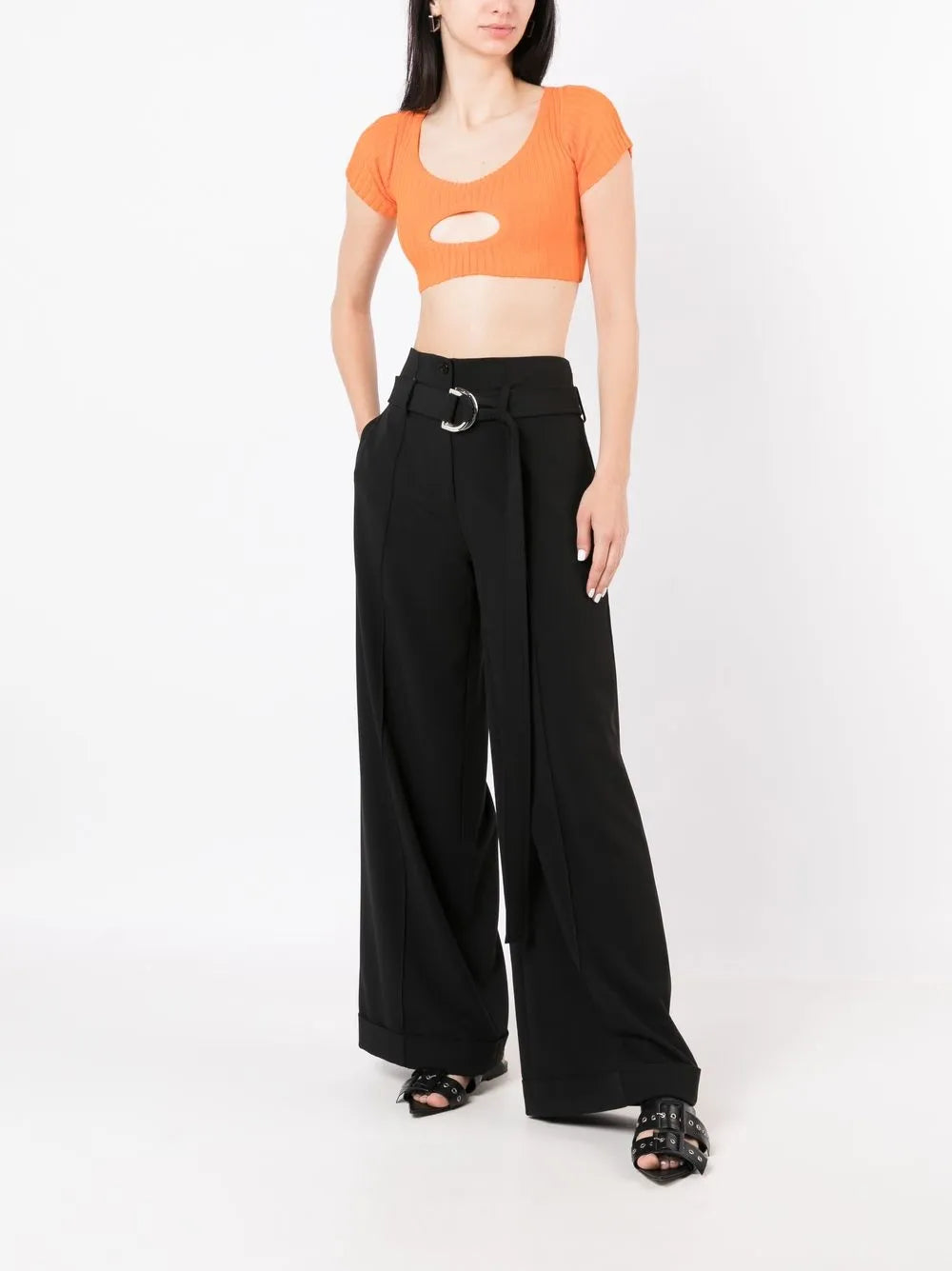 Cropped Cut-Out Detail Top