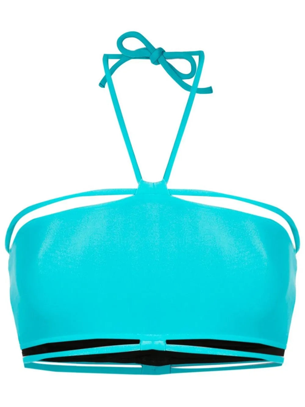 Halterneck String-Detail Bikini Top
