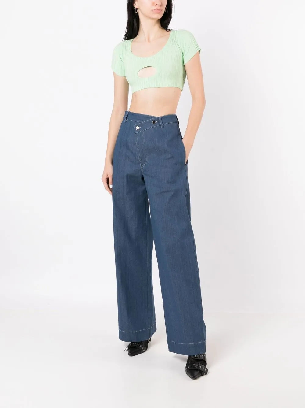 Cropped Cut-Out Detail Top
