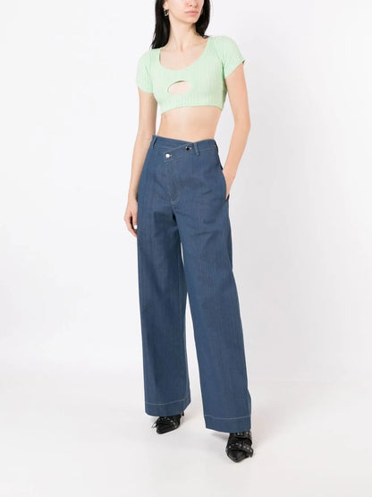 Cropped Cut-Out Detail Top