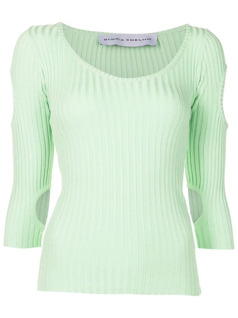 Cut-Out Three-Quarter Sleeve Top