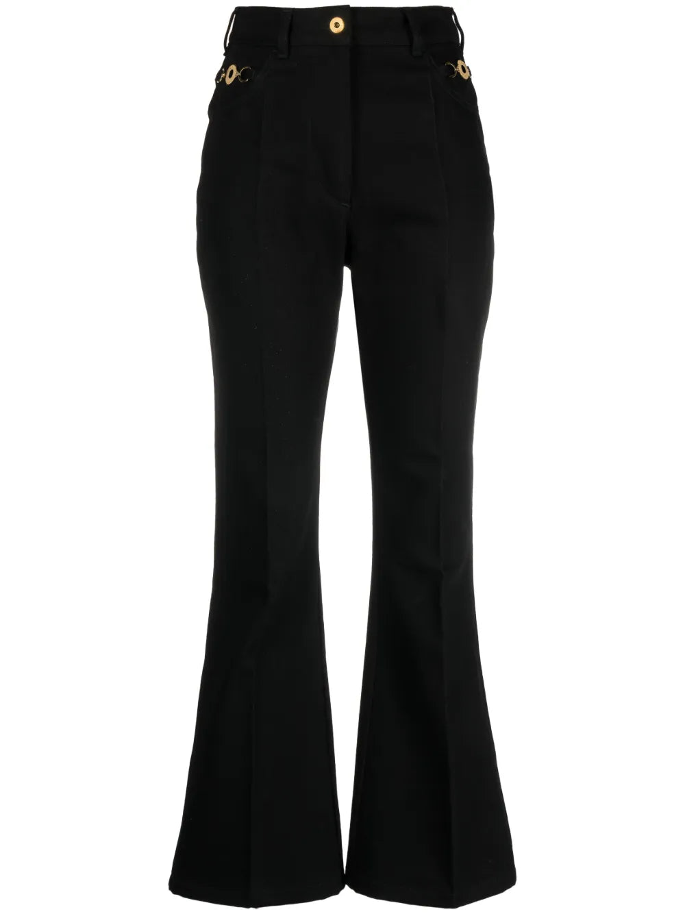 Logo-Embroidered Flared Jeans
