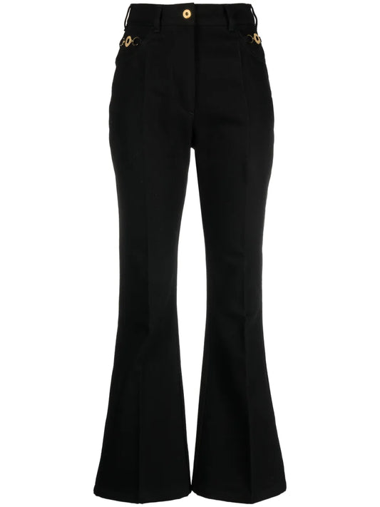 Logo-Embroidered Flared Jeans