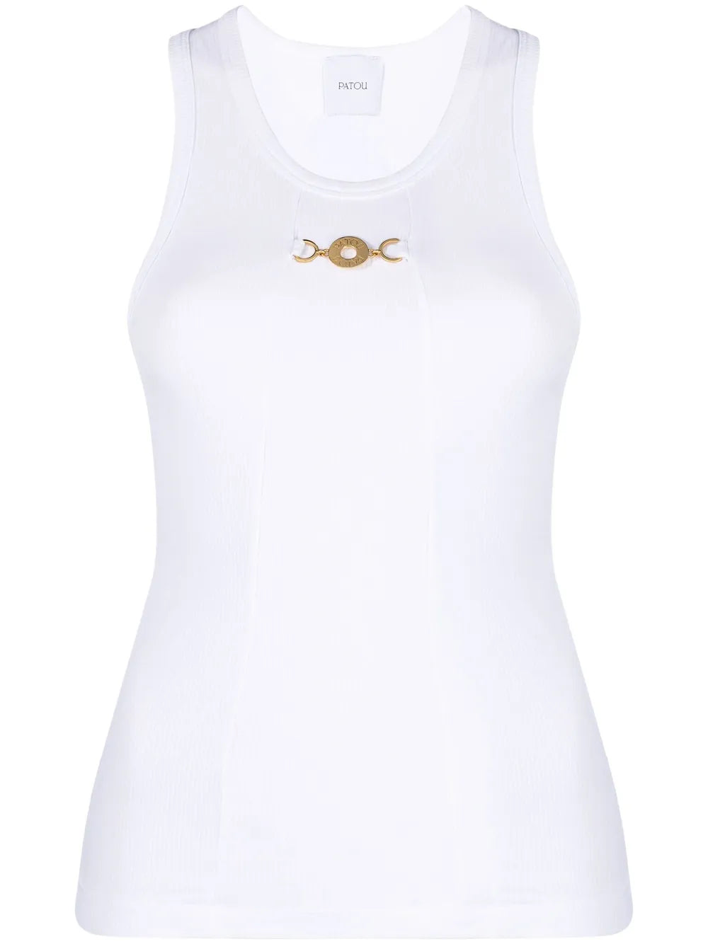 Logo-Charm Cotton Tank Top