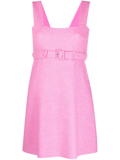 Corsage Belted Mini Dress