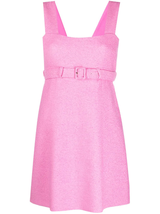 Corsage Belted Mini Dress
