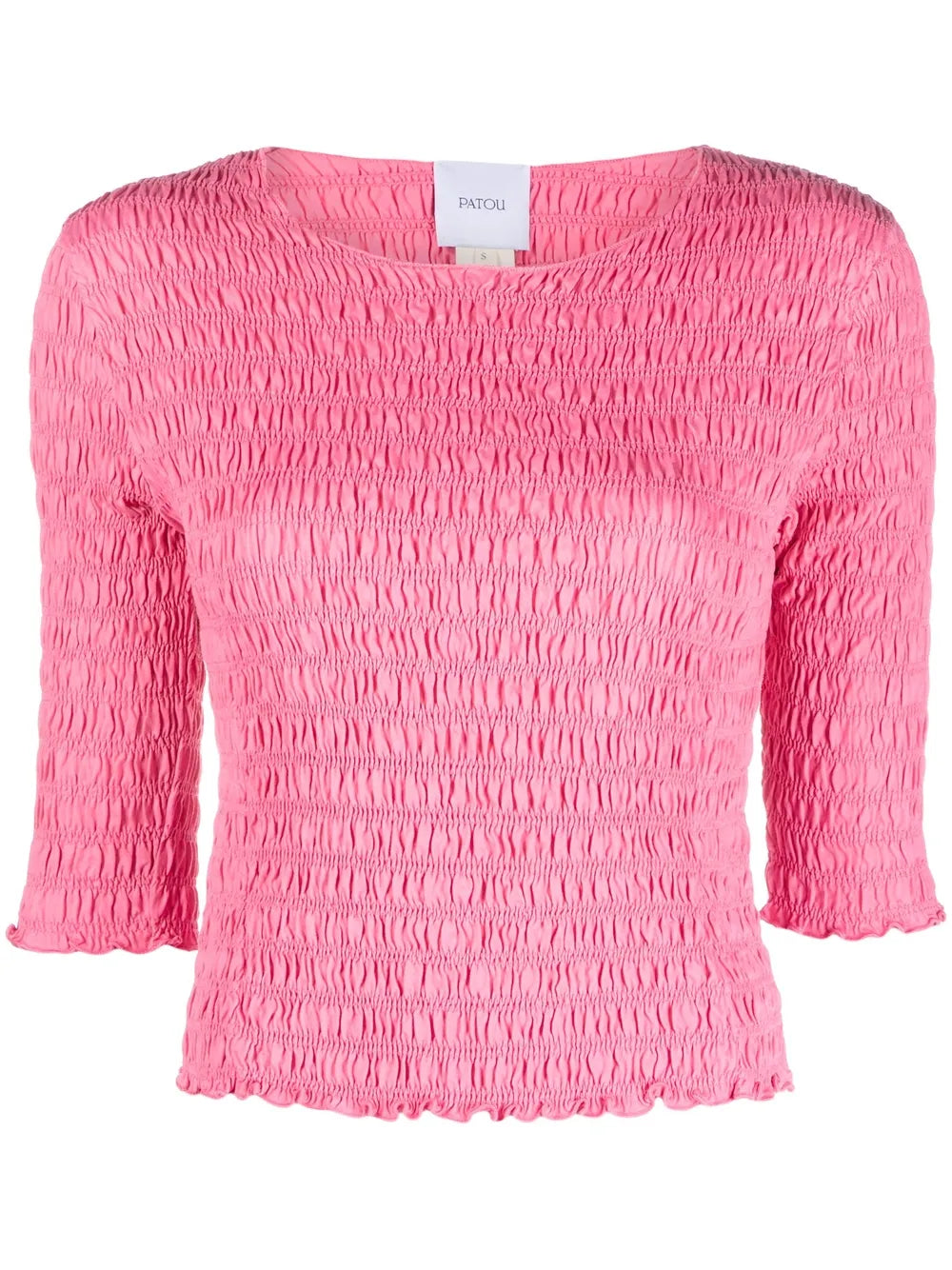 Smocked Cotton T-Shirt