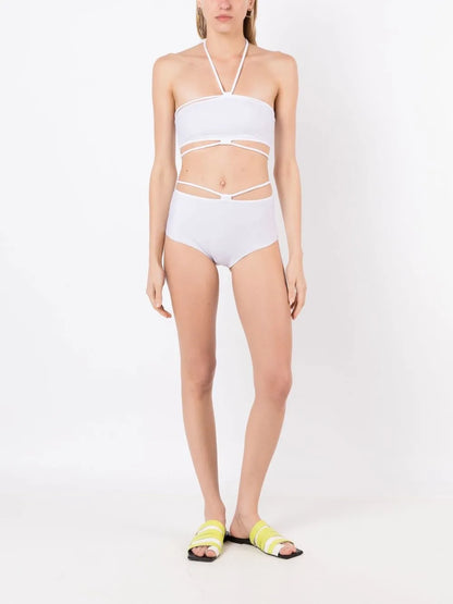 Halterneck High-Waisted Bikini Set