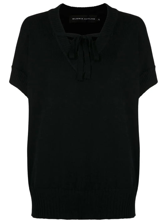 Front Tie-Fastening Blouse