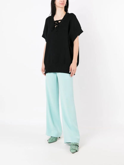 Front Tie-Fastening Blouse