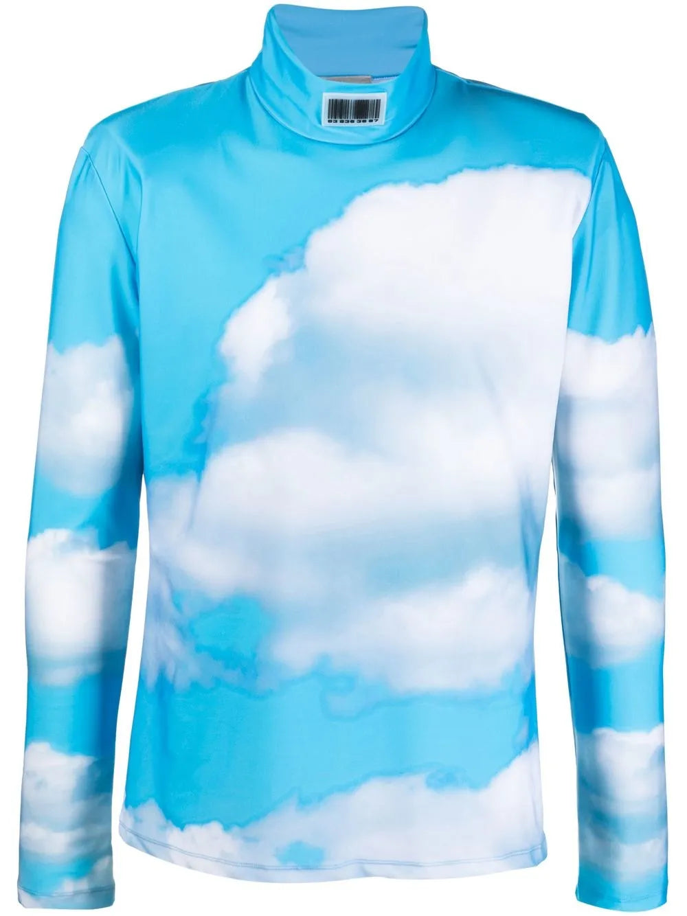 Cloud-Print High-Neck Top