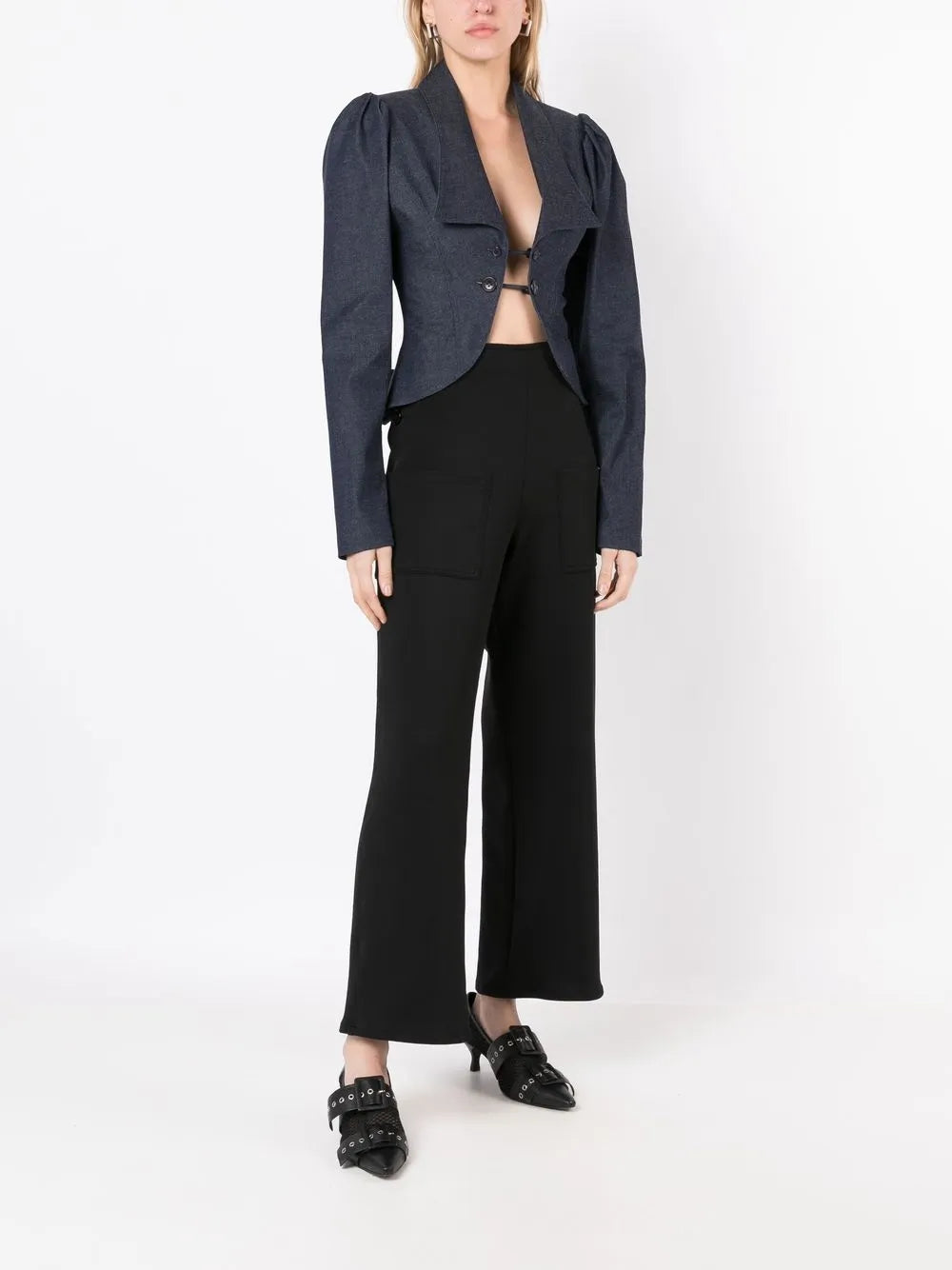 Puff-Sleeves Fitted Jacket
