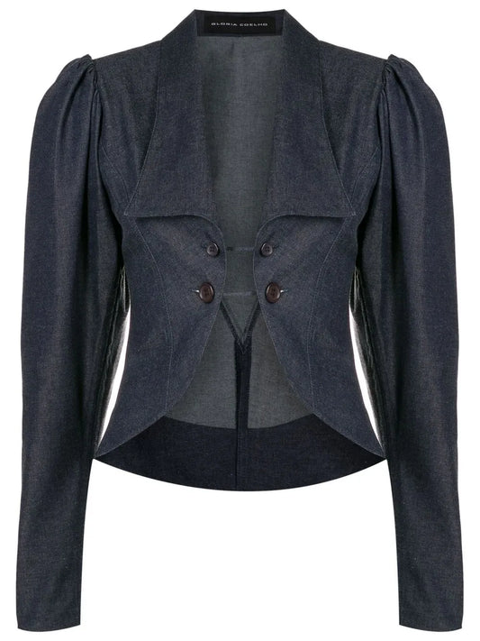 Puff-Sleeves Fitted Jacket