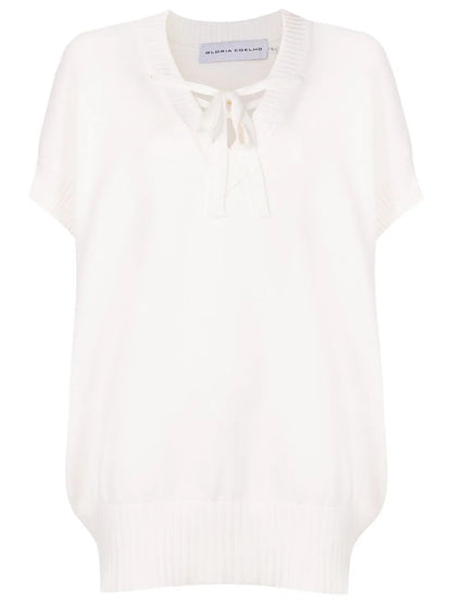 Front Tie-Fastening Blouse