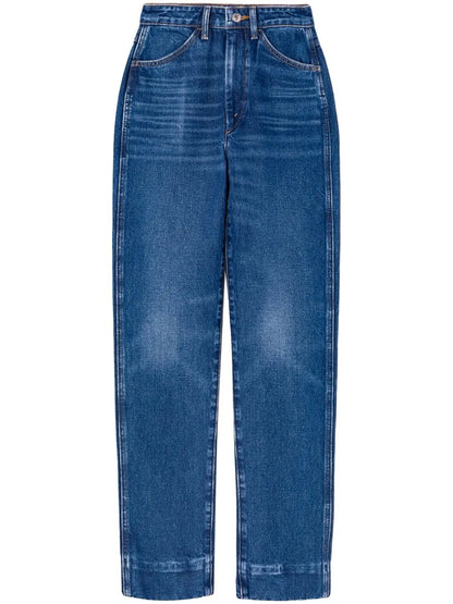 70S Straight-Leg Mid-Rise Jeans
