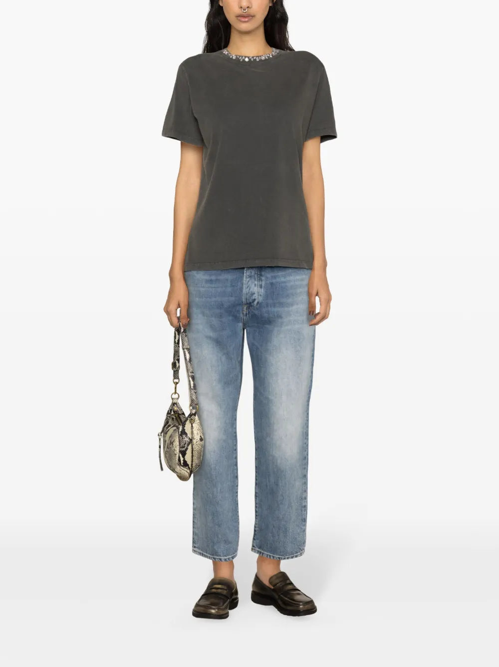 Crystal-Embellished Cotton T-Shirt