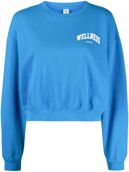 Graphic-Print Cropped Sweatshirt