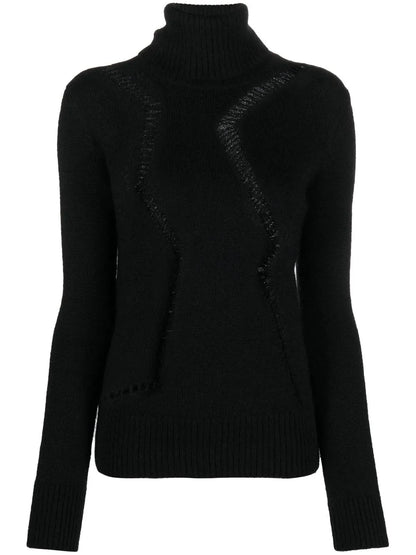 Cut-Out Roll-Neck Jumper
