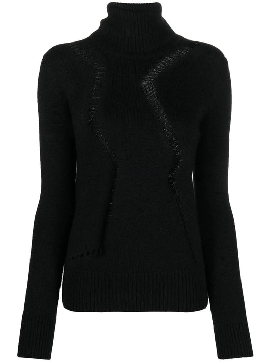 Cut-Out Roll-Neck Jumper