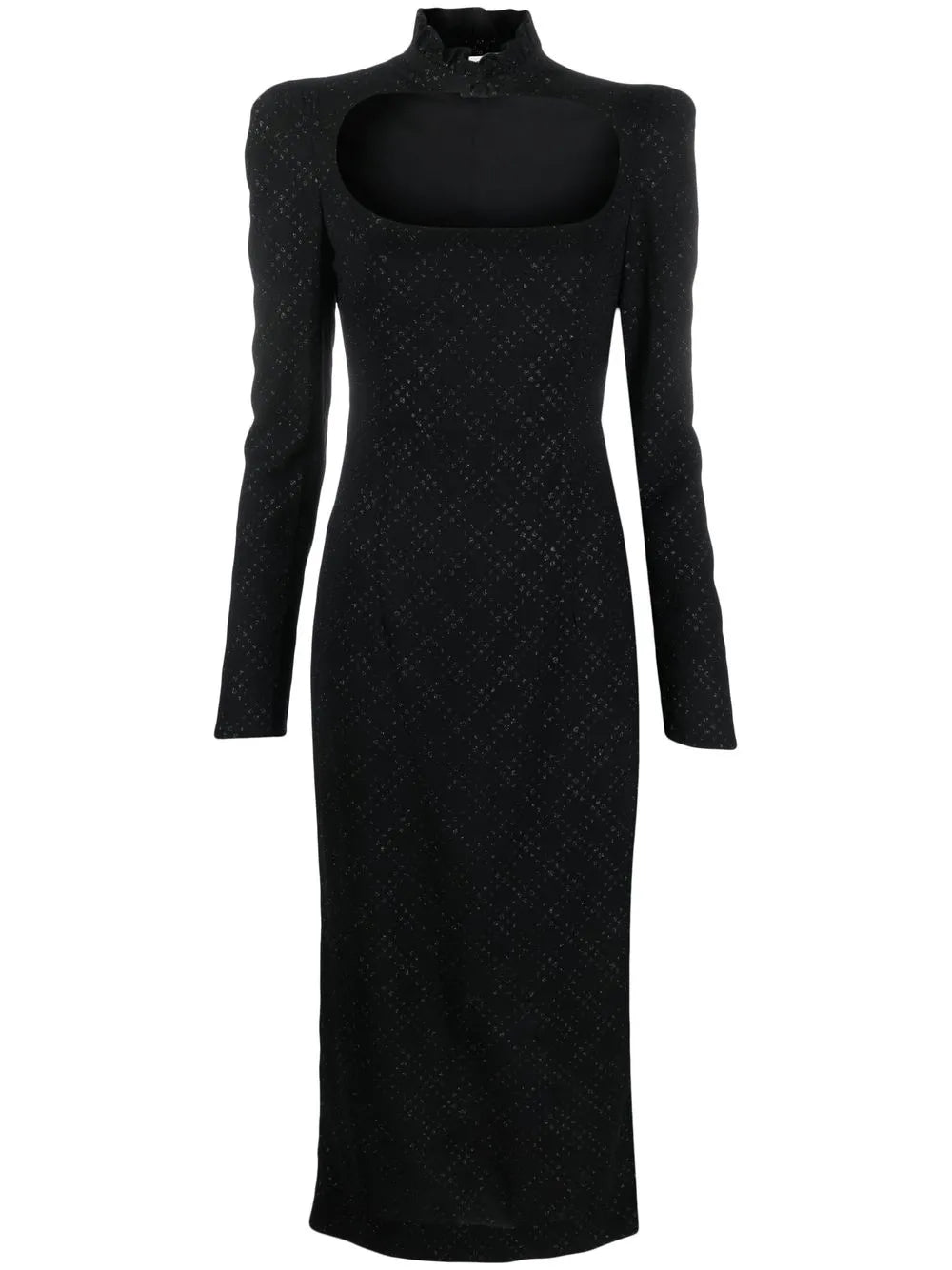 Diamond-Pattern Midi Dress