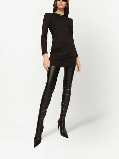 Dg-Logo Milano-Rib Minidress