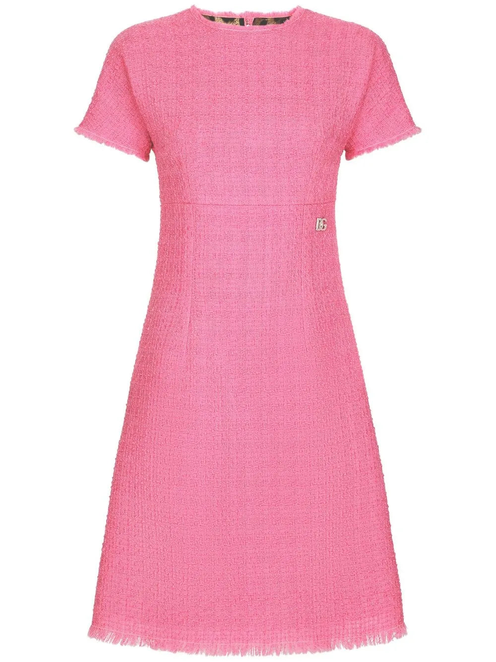 Short-Sleeve Tweed Minidress