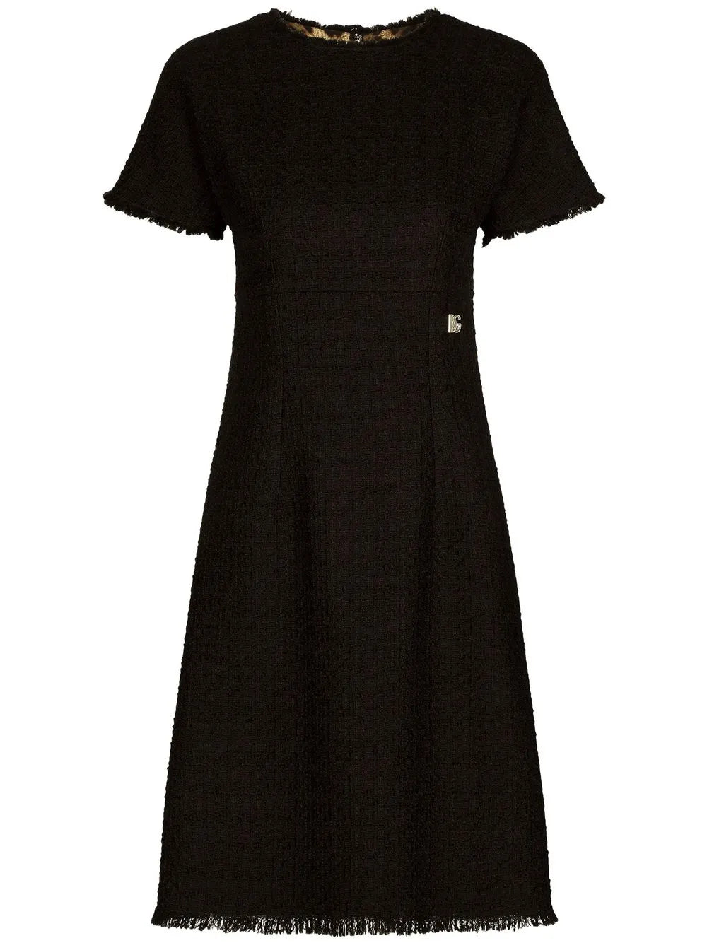 Dg-Logo Tweed Midi Dress