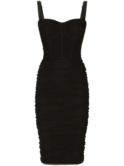 Corset-Style Midi Dress